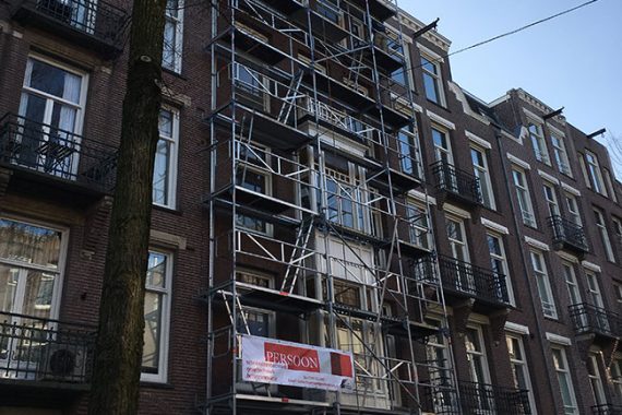 Gevelrenovatie Johannes Verhulstraat Amsterdam